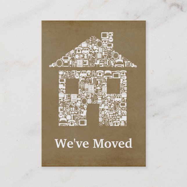 Moving Out Change of Address Business Size Cards (Front)