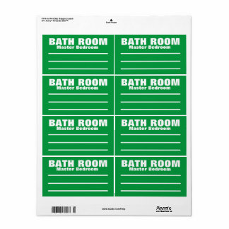 Moving Packing Organising Labels -  Bathroom