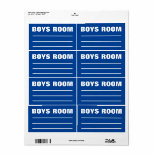 Moving Packing Organising Labels -  Boys Bedroom 