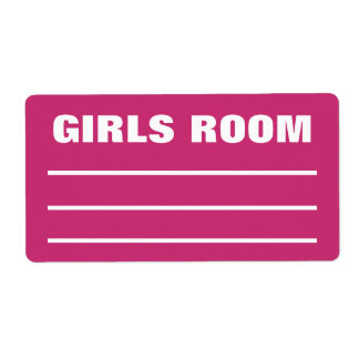 Moving Packing Organising Labels - Girls Bedroom