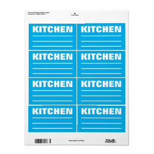 Moving Packing Organising Labels - Kitchen