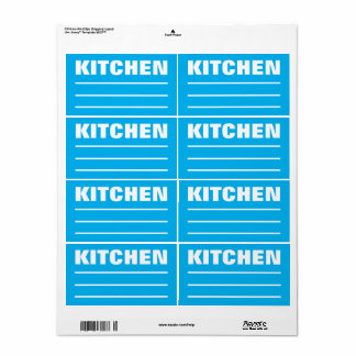 Moving Packing Organising Labels - Kitchen