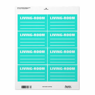 Moving Packing Organising Labels - Living Rooms