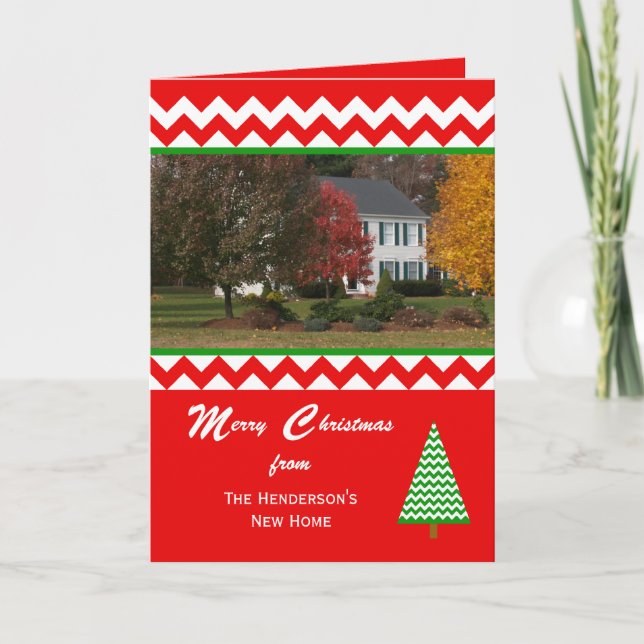 Moving Photo Change of Address Christmas Card (Front)