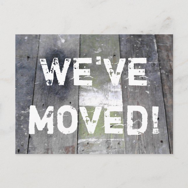 Moving postcards | old distressed wooden planks (Front)