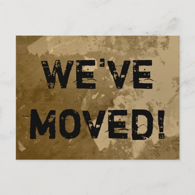 Moving postcards with distressed cardboard box (Front)