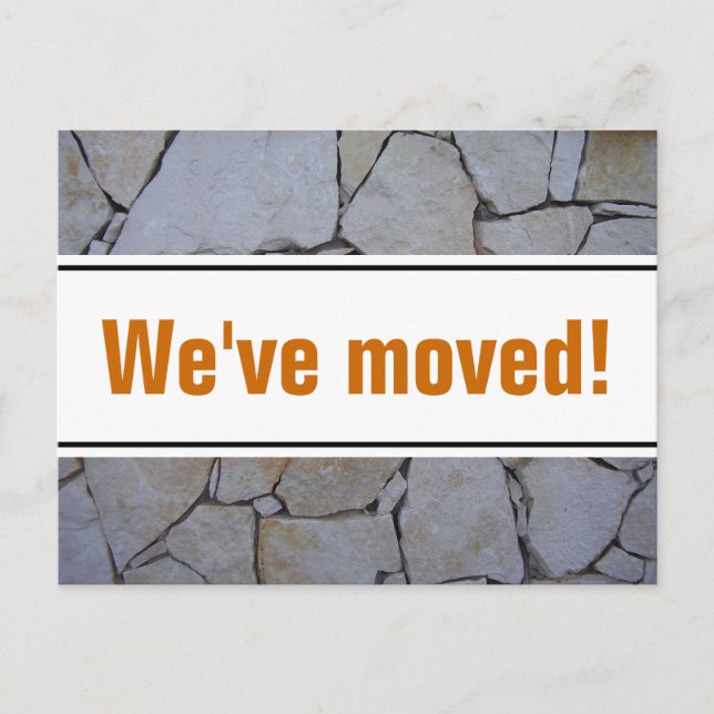 Moving postcards with stone wall background (Front)