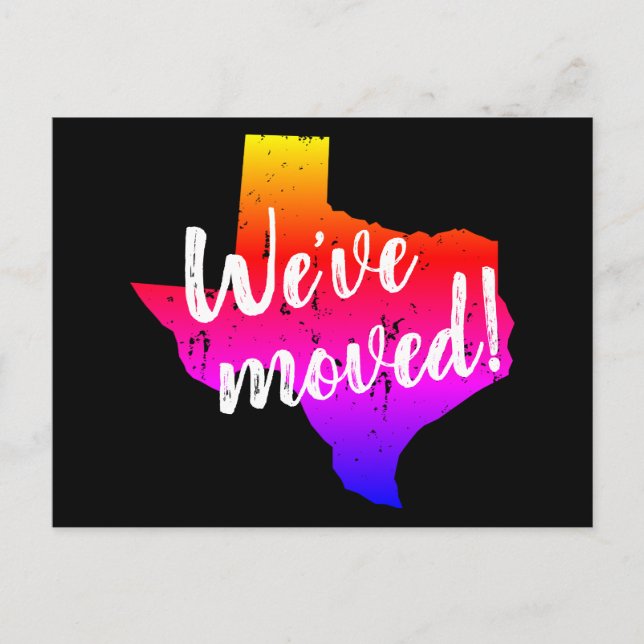 Moving postcards with vintage Texas state map (Front)