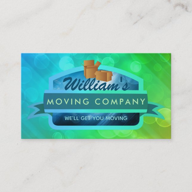 Moving Service Slogans Business Cards (Front)