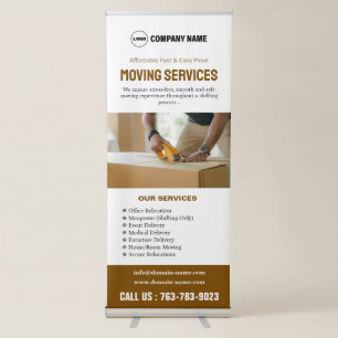 Moving Services Custom Vertical Retractable Banner
