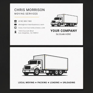 Moving Services Truck  Business Card