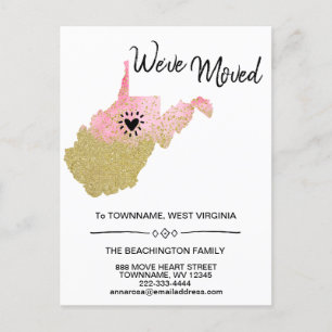 *~* Moving STATE WEST VIRGINIA * New Home Address Announcement Postcard