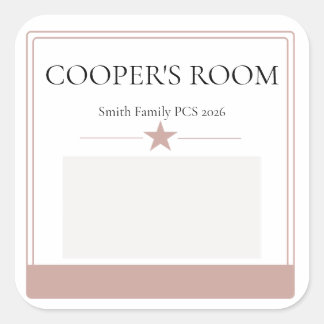 Moving Sticker Room Label