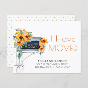 Moving Sunflowers Eucalyptus Mailbox Watercolor