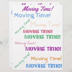 Moving Time Colourful Typography Pattern