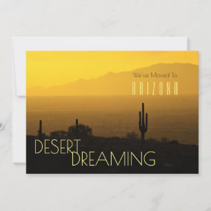 Moving To Arizona Yellow Sunset Saguaro Cactus Ann Announcement