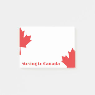 Moving to Canada Post-it Notes – Cute Maple Leaf