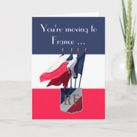 Moving to France Good Luck Card