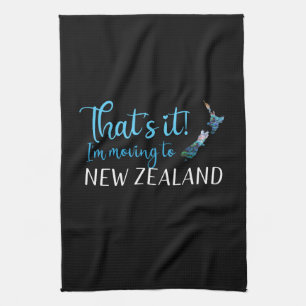 MOVING TO NEW ZEALAND PAUA TEA TOWEL