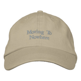 Moving To Nowhere Minimalist Embroidered Hat