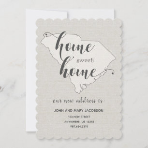 Moving to S Carolina New Address Home Sweet Home Invitation
