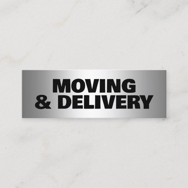 Moving Transportation Mini Business Card (Front)