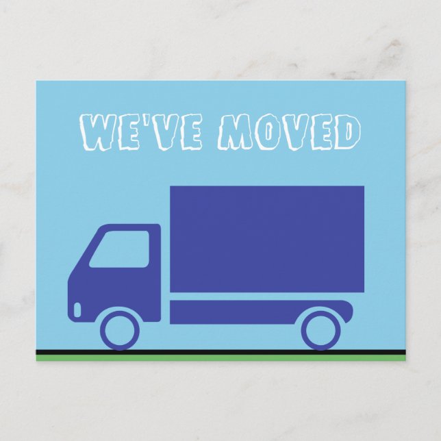 Moving Truck Custom Moving Announcement Postcard (Front)