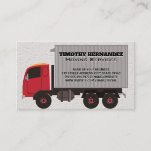 Moving Truck   Industrial Vehicle Business Card