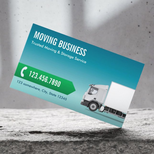 Moving Truck Professional Delivery Business Card (Creator Uploaded)