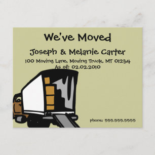 Moving Truck - We've Moved Announcement Cards