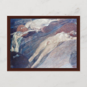 Moving Water By Klimt Gustav Announcement Postcard