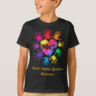 Mowat Wilson Syndrome Awareness Hands Gift T-Shirt