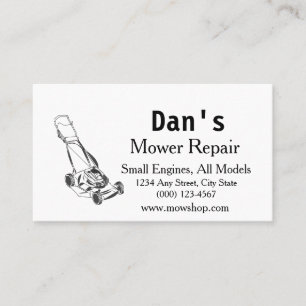 Mower and Small Engine Repair Business Card