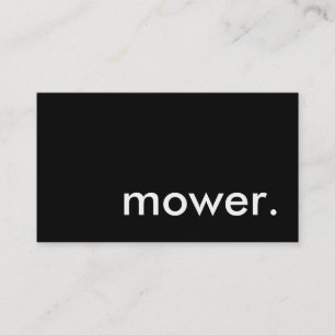 mower. business card