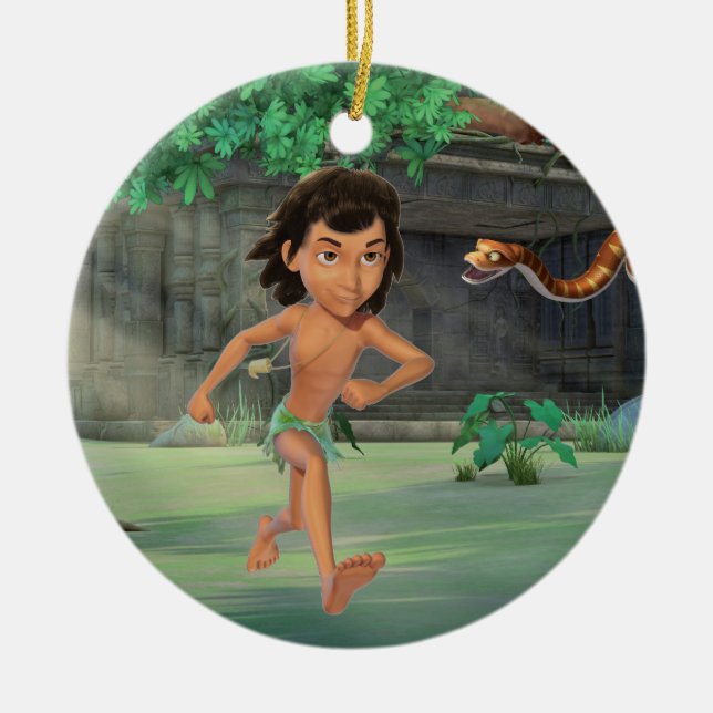 Mowgli 3 ceramic tree decoration (Front)