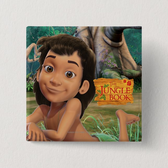 Mowgli 4 15 cm square badge (Front)