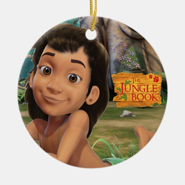 Mowgli 4 ceramic tree decoration (Front)