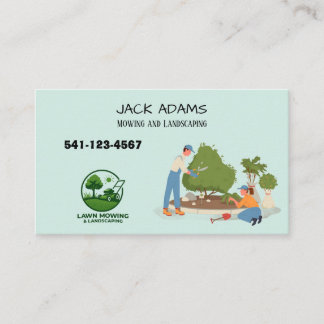 Mowing and Landscaping Business Card