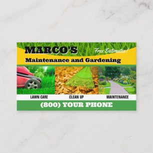Mowing and Lawn Care Business Card