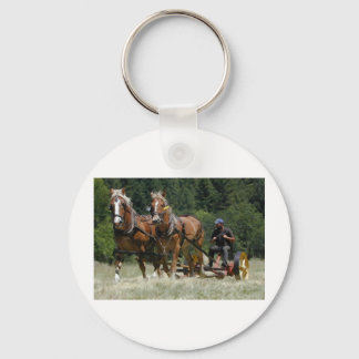 Mowing Hay Key Ring