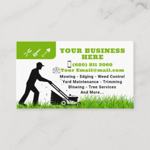 Mowing Service Business Card Gardening
