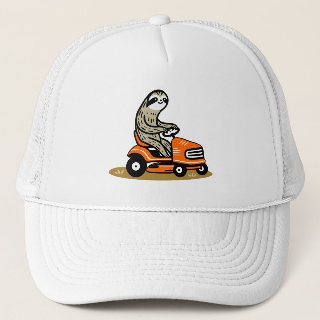Mowing Sloth  Trucker Hat (Front)