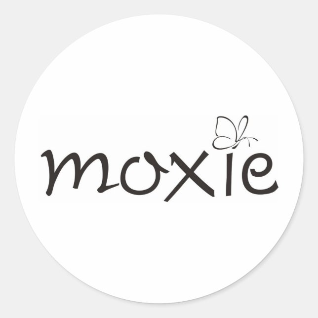 Moxie butterfly classic round sticker (Front)