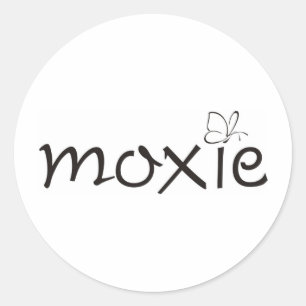 Moxie butterfly classic round sticker