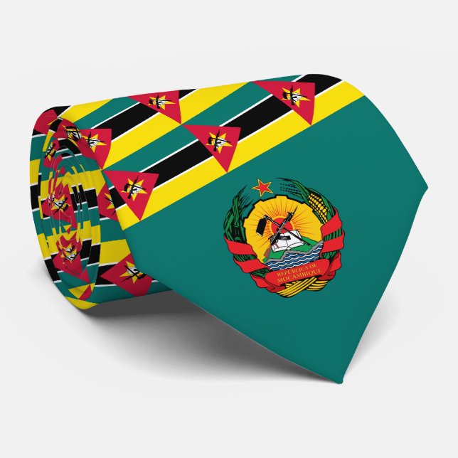 Mozambican Flag & Emblem, Flag of Mozambique Tie (Rolled)