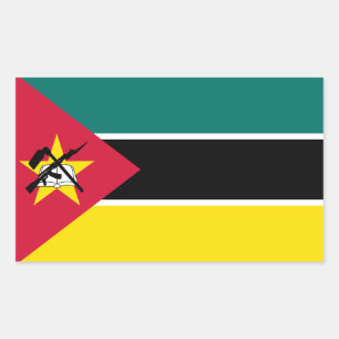 Mozambican Flag, Flag of Mozambique Rectangular Sticker
