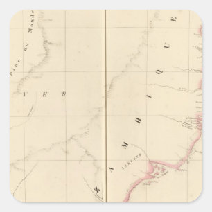 Mozambique Africa 47 Square Sticker