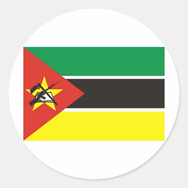 Mozambique Classic Round Sticker (Front)