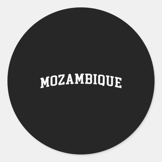 Mozambique  classic round sticker (Front)