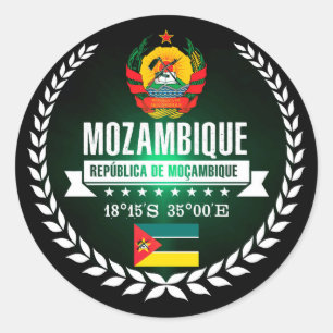 Mozambique Classic Round Sticker